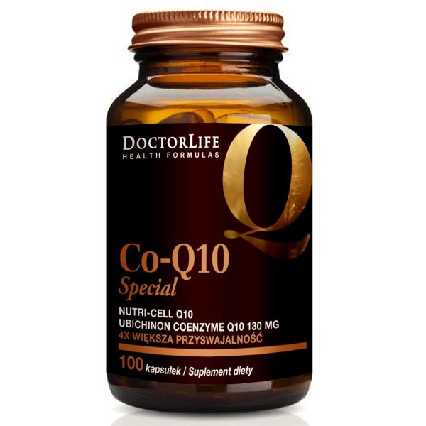 Doctor life co-q10 special koenzym q10 130mg w organicznym oleju kokosowym suplement diety 100 kapsułek