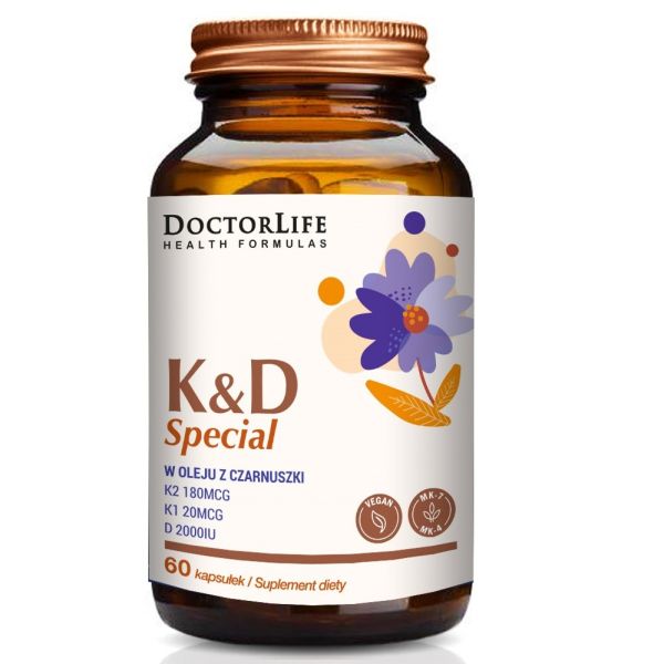 Doctor life k & d special w oleju z czarnuszki suplement diety 60 kapsułek