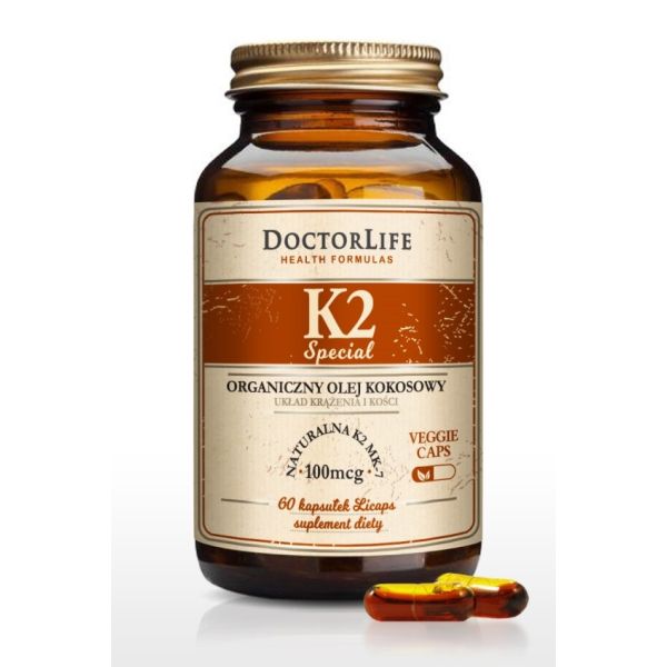 Doctor life k2 special 200mcg naturalna k2 mk-7 w oleju z czarnuszki suplement diety 60 kapsułek