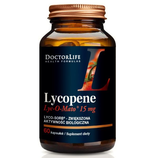 Doctor life lycopene likopen 15mg ekstrakt z pomidorów suplement diety 60 kapsułek