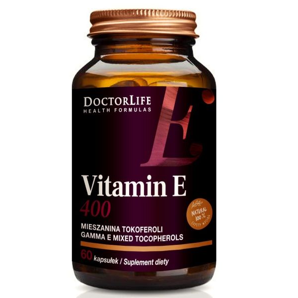 Doctor life vitamin e-400 268mg suplement diety 60 kapsułek