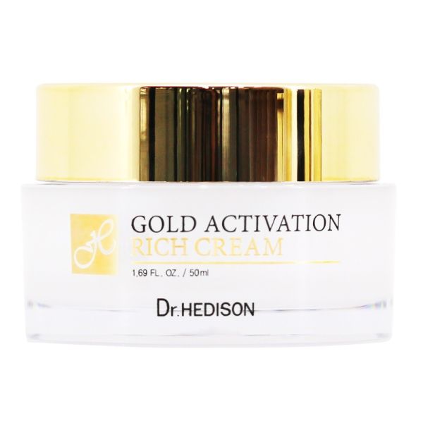 Dr.hedison gold activation rich cream bogaty krem do twarzy z 24k złotem 50ml