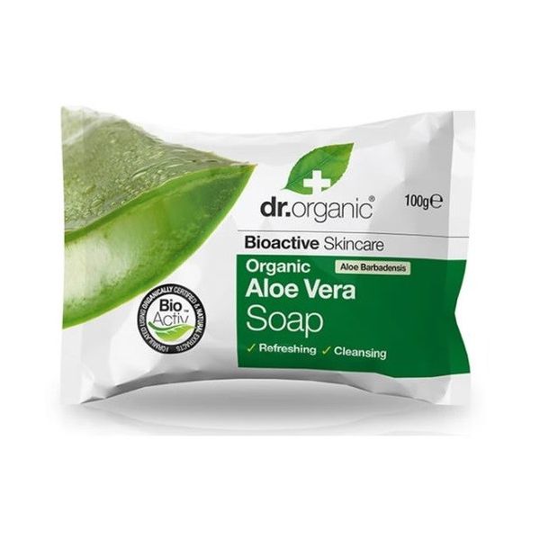 Dr.organic aloe vera soap oczyszczające mydło w kostce z aloesem 100g