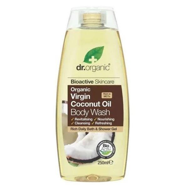 Dr.organic virgin coconut oil body wash rewitalizujący żel do kąpieli i pod prysznic 250ml
