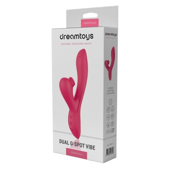 Dream toys essentials dual g-spot vibe wibrator ze stymulatorem łechtaczki pink