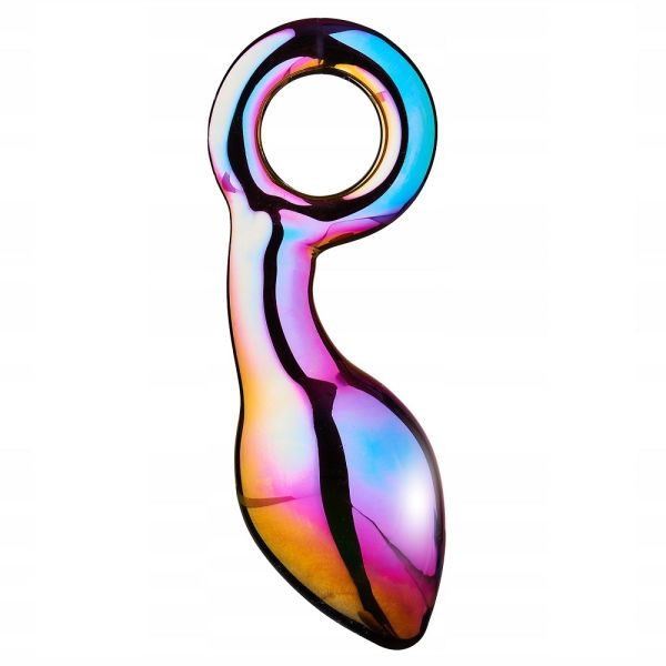 Dream toys glamour glass chunky ring plug szklany korek analny z uchwytem