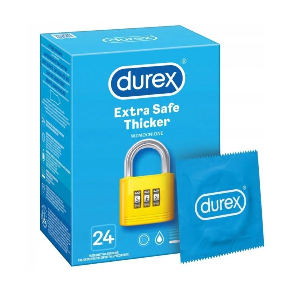 Durex extra safe thicker prezerwatywy wzmocnione 24 szt