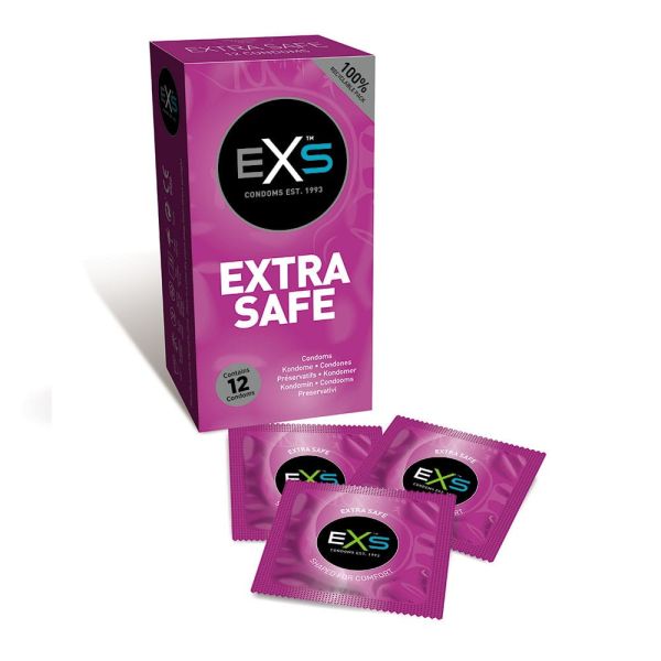Exs extra safe condoms pogrubiane prezerwatywy 12szt.