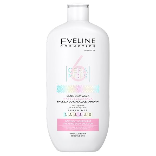 Eveline cosmetics 6 ceramides silnie odżywcza natłuszczająca emulsja do ciała 350ml