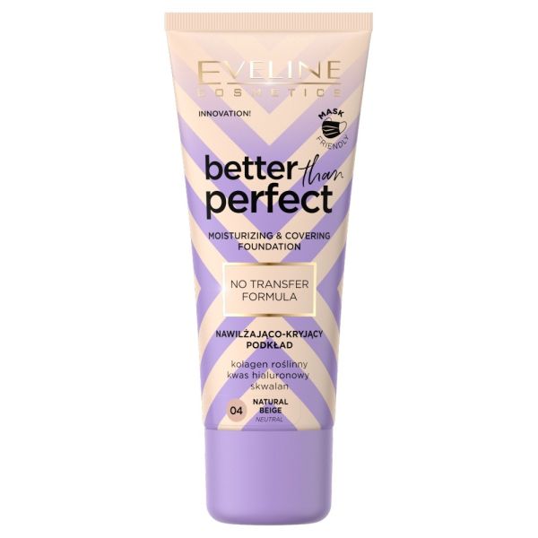 Eveline cosmetics better than perfect nawilżająco-kryjący podkład 04 natural beige 30ml