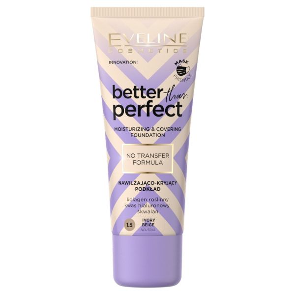 Eveline cosmetics better than perfect nawilżająco-kryjący podkład 1.5 ivory beige 30ml