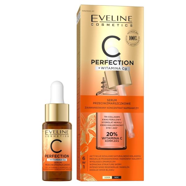 Eveline cosmetics c-perfection serum przeciwzmarszczkowe z 20% witaminą c 18ml