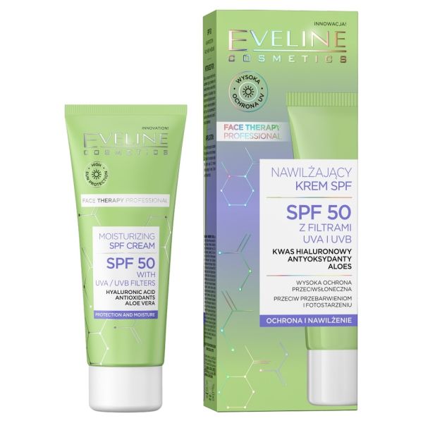 Eveline cosmetics face therapy professional nawilżający krem spf50 30ml