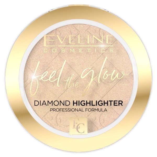 Eveline cosmetics feel the glow rozświetlacz w kamieniu 01 sparkle 4.2g