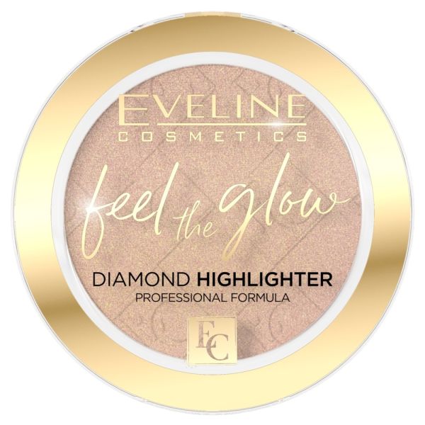 Eveline cosmetics feel the glow rozświetlacz w kamieniu 02 beach glow 4.2g