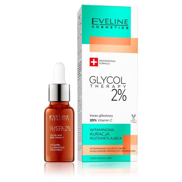 Eveline cosmetics glycol therapy witaminowa kuracja rozświetlająca 2% 18ml