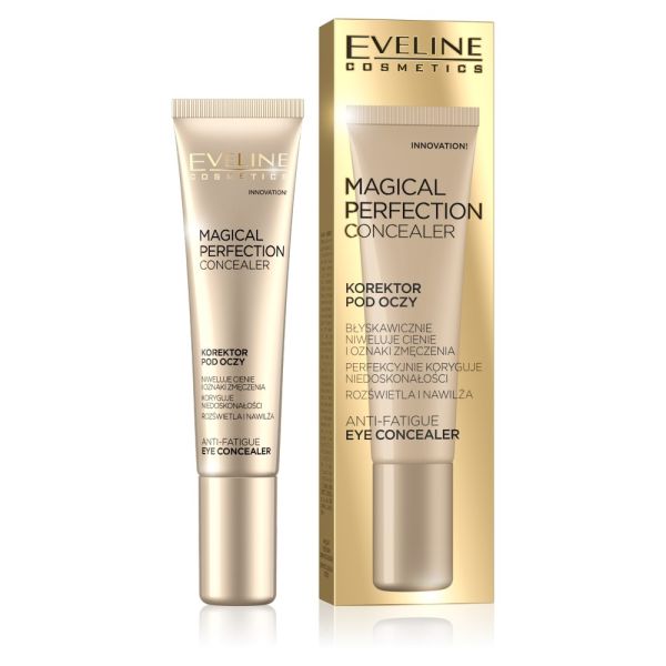 Eveline cosmetics magical perfection concealer korektor pod oczy niwelujący cienie i oznaki zmęczenia 01 light 15ml