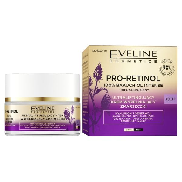 Eveline cosmetics pro-retinol ultraliftingujący krem wypełniający zmarszczki 60+ 50ml