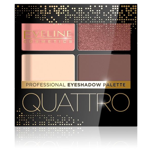Eveline cosmetics quattro professional eyeshadow palette paletka cieni do powiek 06 3.2g