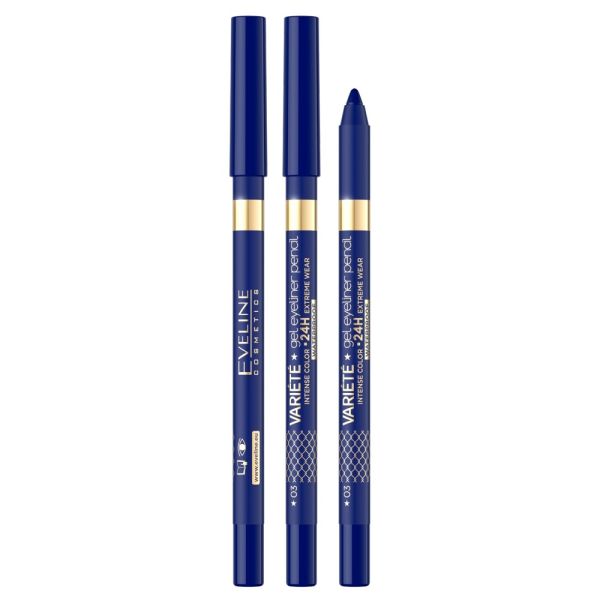 Eveline cosmetics variete wodoodporna żelowa kredka do oczu 03 blue