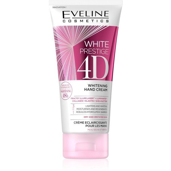 Eveline cosmetics white prestige 4d wybielający krem do rąk 100ml