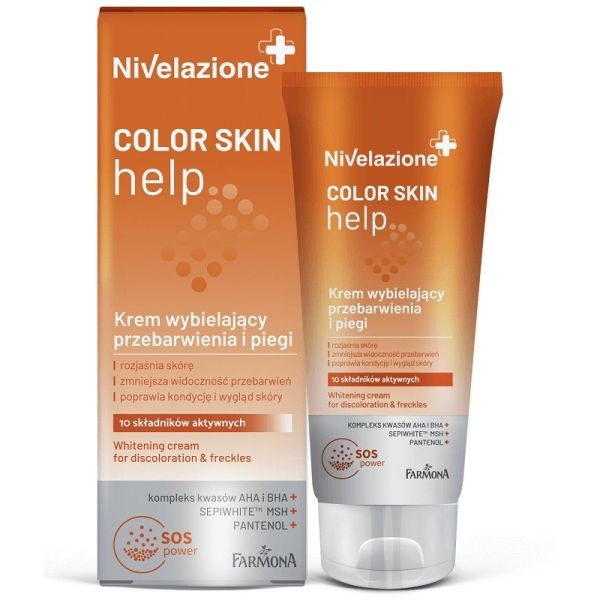 Farmona nivelazione color skin help kem wybielający przebarwienia i piegi 50ml