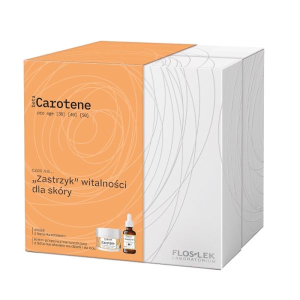Floslek betacarotene pro age zestaw olejek z beta-karotenem 30ml + krem przeciwzmarszczkowy 50ml