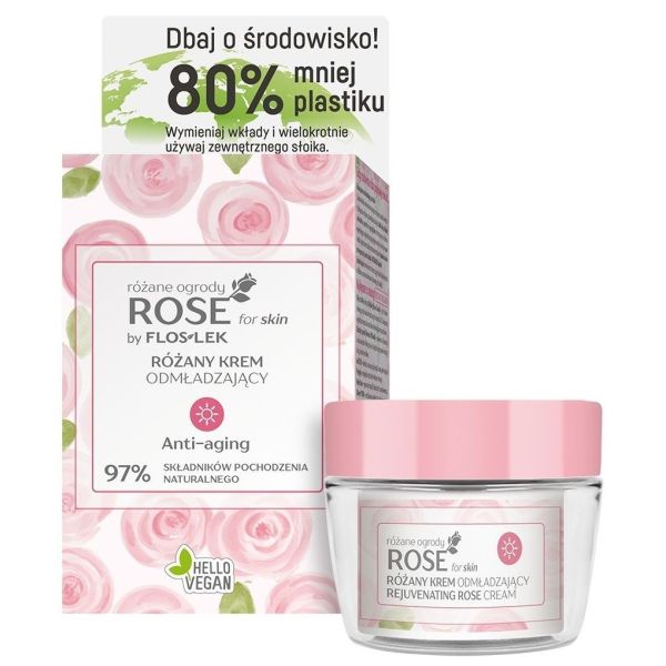 Floslek rose for skin różany krem przeciwzmarszczkowy na noc 50ml