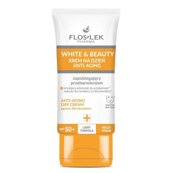 Floslek white & beauty krem na dzień anti-aging zapobiegający przebarwieniom spf50+ 30ml