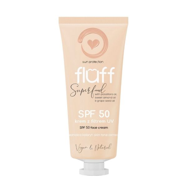 Fluff face cream spf50 krem wyrównujący koloryt skóry 50ml