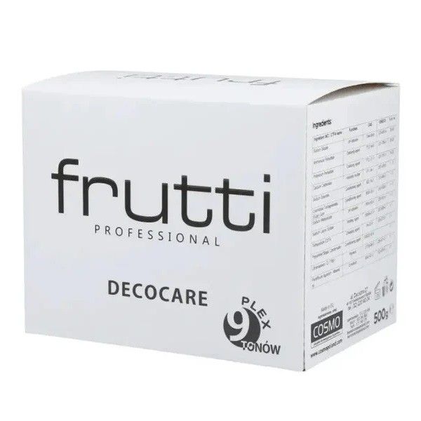 Frutti professional decocare plex rozjaśniacz do włosów 9 tonów 500g