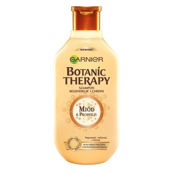 Garnier botanic therapy miód & propolis odżywczy szampon do włosów bardzo zniszczonych z rozdwojonymi końcówkami 400ml