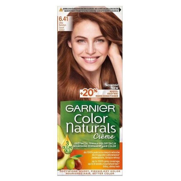 Garnier color naturals creme krem koloryzujący do włosów 6.41 złoty bursztyn