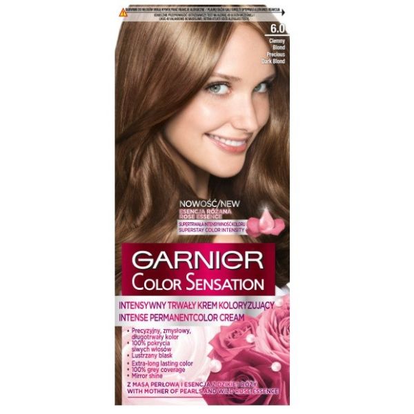 Garnier color sensation krem koloryzujący do włosów 6.0 szlachetny ciemny blond