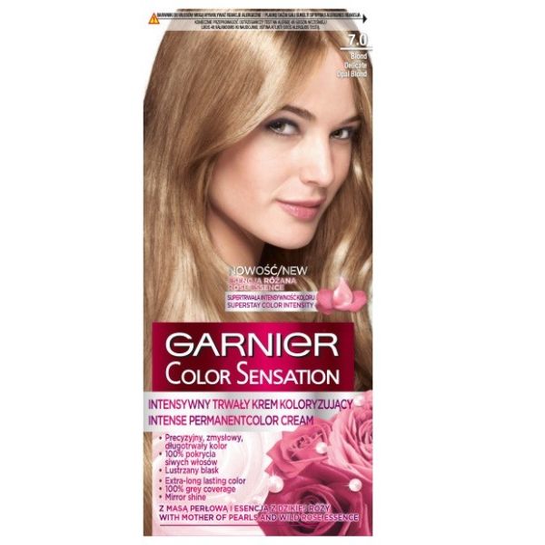 Garnier color sensation krem koloryzujący do włosów 7.0 delikatnie opalizujący blond
