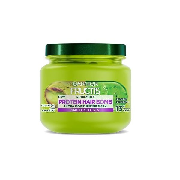 Garnier fructis nutri curls protein hair bomb nawilżająca maska do włosów kręconych 320ml