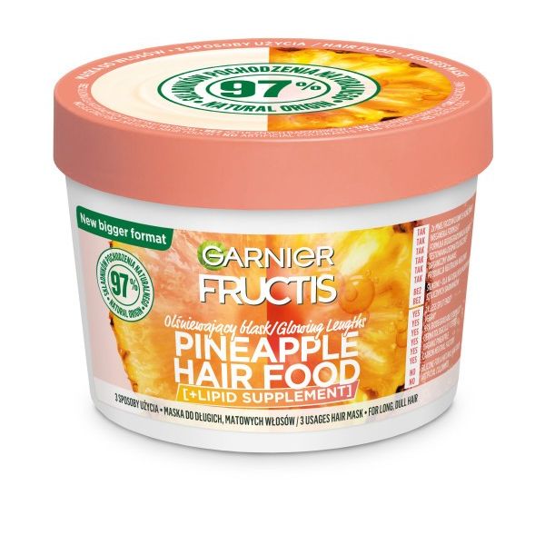 Garnier fructis pineapple hair food maska do włosów długich i matowych 400ml