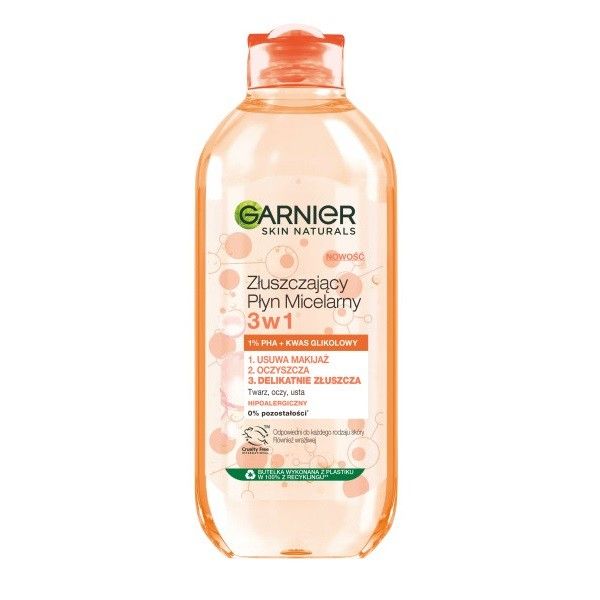 Garnier skin naturals złuszczający płyn micelarny 3w1 400ml
