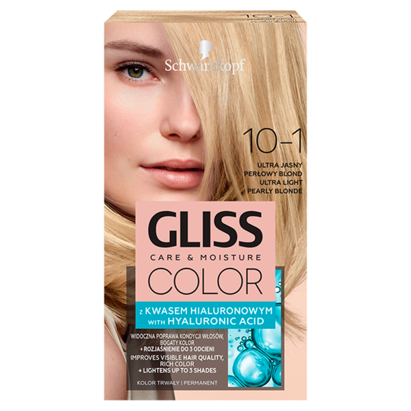 Gliss color care & moisture farba do włosów 10-1 ultra jasny perłowy blond