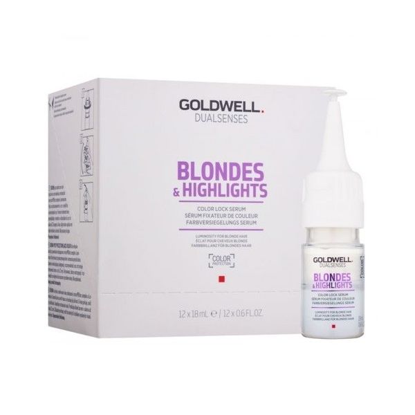 Goldwell dualsenses blondes&highlights color lock serum intensywne serum do włosów farbowanych 12x18ml