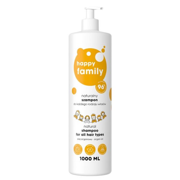 Happy family naturalny szampon do każdego rodzaju włosów 1000ml