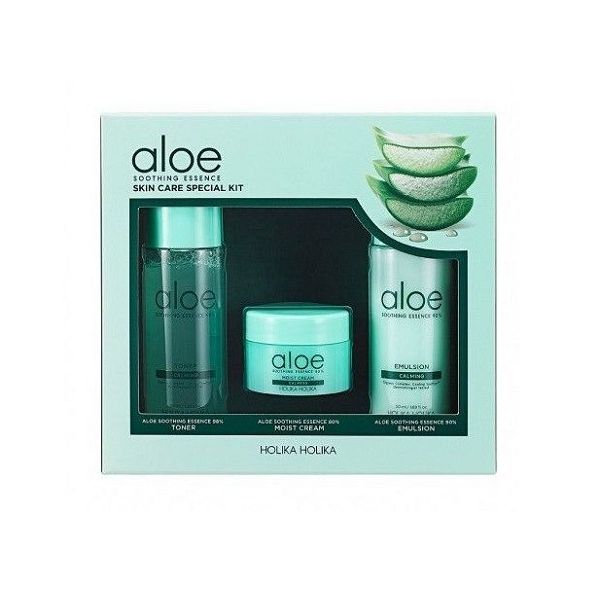 Holika holika aloe soothing essence skin care special kit zestaw kosmetyków do pielęgnacji twarzy