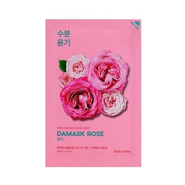 Holika holika pure essence mask sheet damask rose przeciwzmarszczkowa maseczka z ekstraktem z róży 20ml