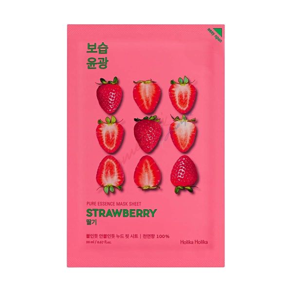 Holika holika pure essence mask sheet strawberry tonizująca maseczka z ekstraktem z truskawki 20ml