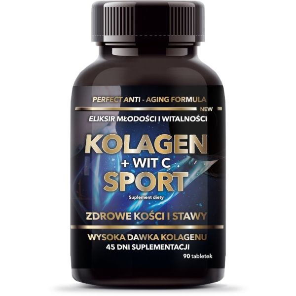 Intenson kolagen + witamina c sport suplement diety 90 tabletek