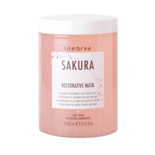 Inebrya sakura restorative mask wzmacniająca maska do włosów 1000ml