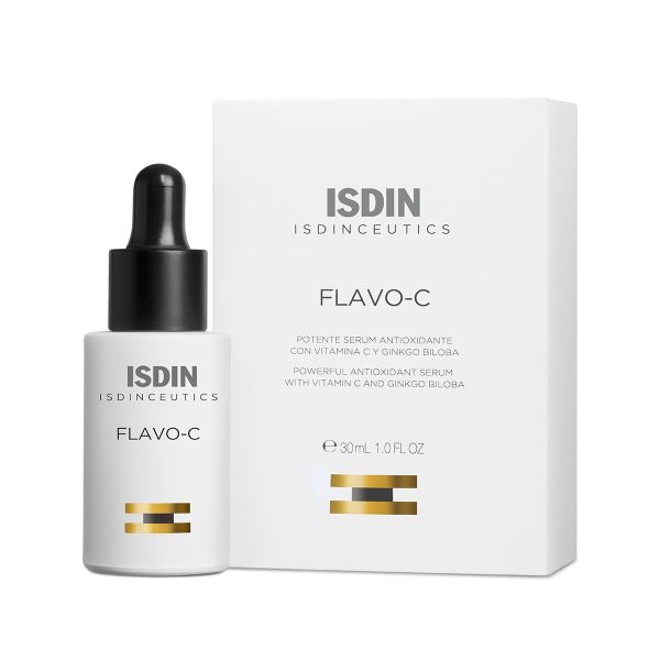 Isdin isdinceutics flavo-c antyoksydacyjne serum do twarzy z witaminą c i miłorząbem dwuklapowym 30ml