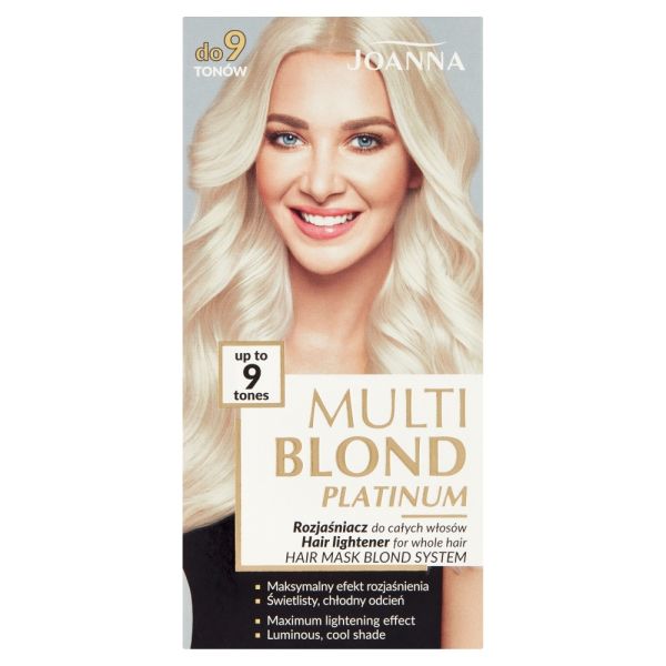 Joanna multi blond platinum rozjaśniacz do całych włosów do 9 tonów