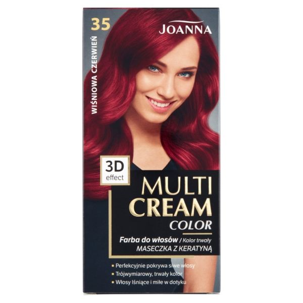 Joanna multi cream color farba do włosów 35 wiśniowa czerwień