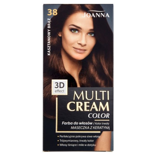 Joanna multi cream color farba do włosów 38 kasztanowy brąz